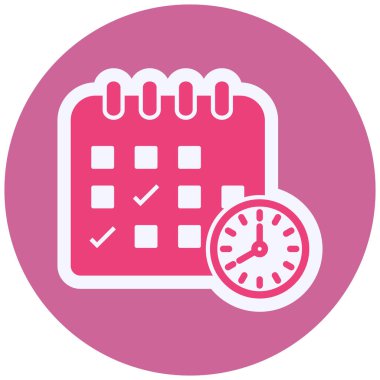 Zamanlama Vektörü Kabartma Simgesi Tasarımı