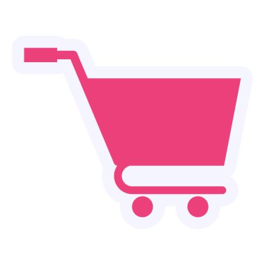 shopping cart icon, simple illustration