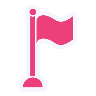 Bir bayrak simgesinin vektör illüstrasyonu