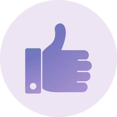 Baş parmak ikonu, vektör illüstrasyonu. Mesela... 