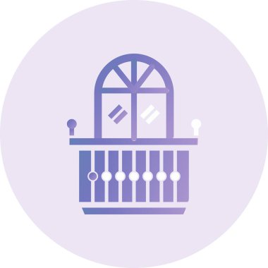 vector illustration of modern Balcony icon