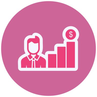 business man with financial chart icon vector illustration design. Broker 