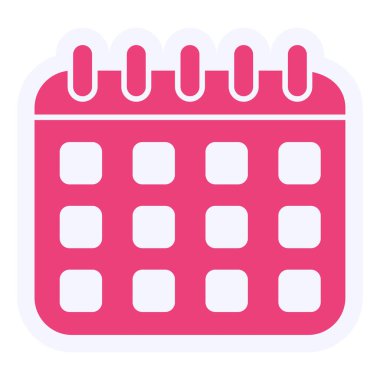 Takvim simgesi vektör illüstrasyonu