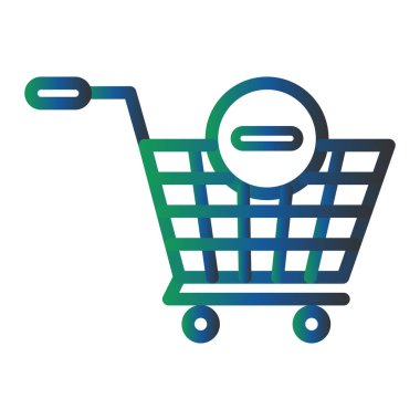 shopping cart icon, simple illustration
