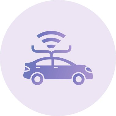 Autonomous Car. web icon simple illustration