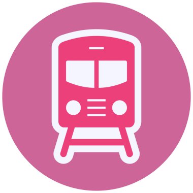 tren. Web simgesi basit illüstrasyon  