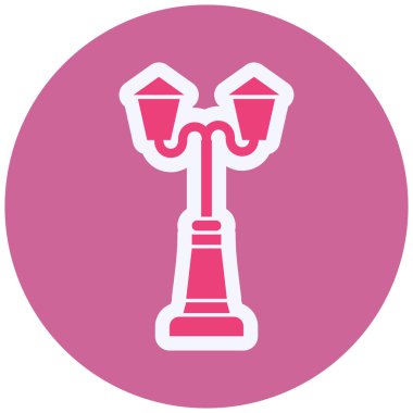 Sokak lambası vektör çizim