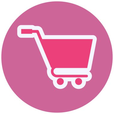 shopping cart icon, simple illustration
