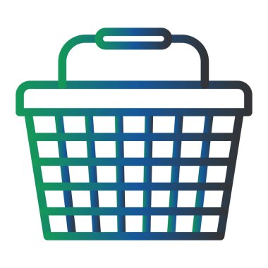 shopping basket icon, simple illustration