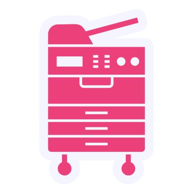 Photocopier Vector Glyph Icon Design