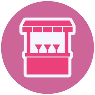Beach Stall building. web icon simple illustration