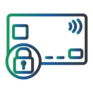 Kredi kartı vektör simgesi modern basit illüstrasyon 