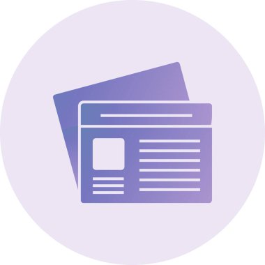 Gazete simgesinin vektör illüstrasyonu
