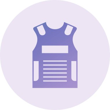 Bulletproof Vest  icon. vector illustration