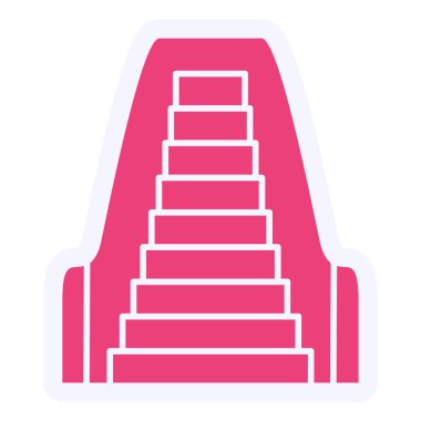 Escalator icon. isometric of stairs vector illustration.