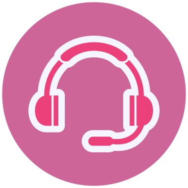 Kulaklıklar. Web simgesi vektör illüstrasyonu