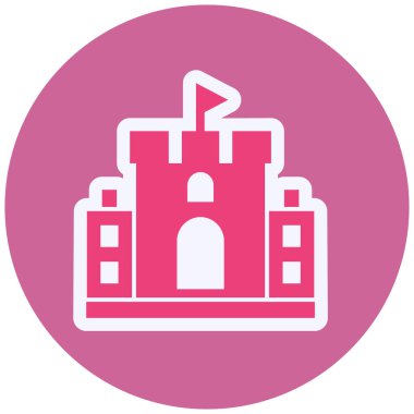 Şato. Web simgesi basit illüstrasyon