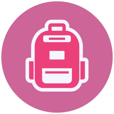 Sırt çantası. Web simgesi basit illüstrasyon