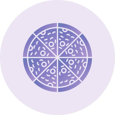 Pizza ikonu vektör illüstrasyonu
