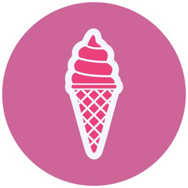 dondurma simgesi, vektör illüstrasyonu 