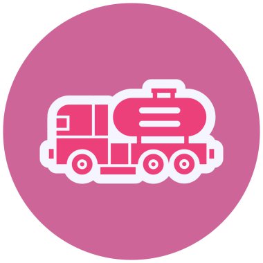 Tanker Truck web icon vector illustration