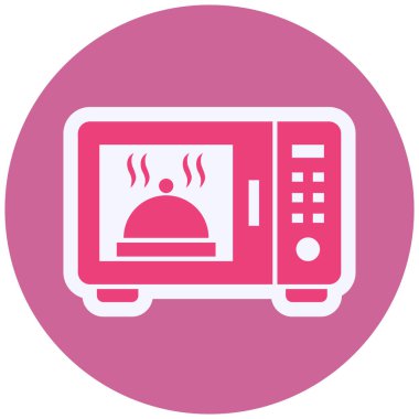 microwave oven. simple web illustration