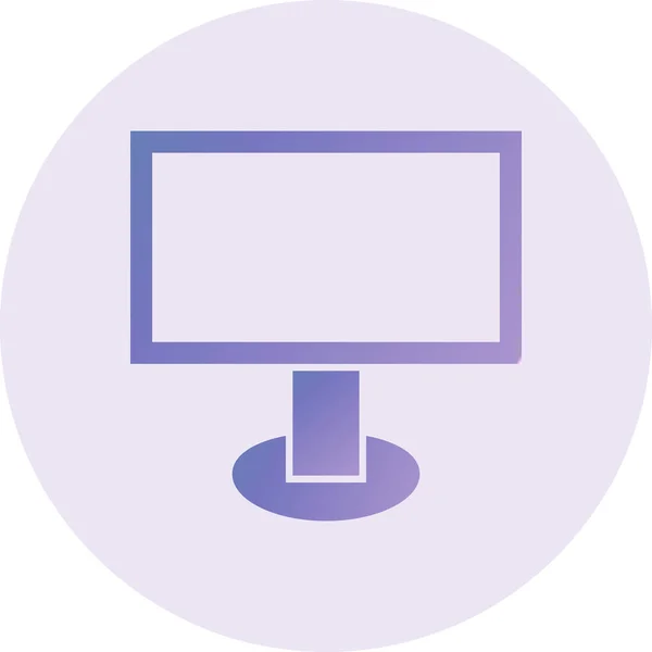 Monitor Vector Glyph Icon Design — Stockový vektor