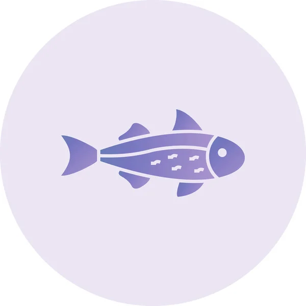 Salmon Web Icon Vector Illustration — 스톡 벡터