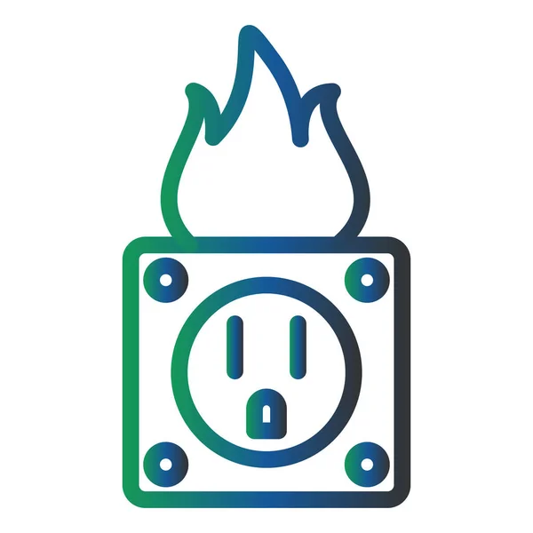 Fire Electricity Vector Glyph Icon Design — Vector de stock