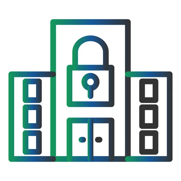 Lockdown Vector Glyph Icon Design — Stock Vector