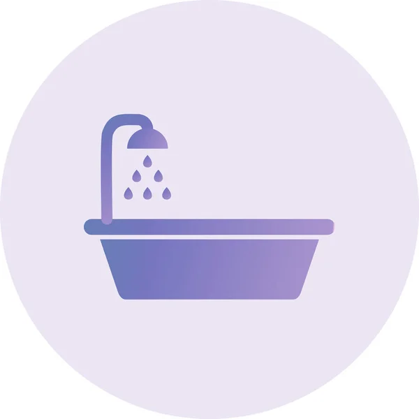 Bathtub Web Icon Simple Illustration — Stock Vector