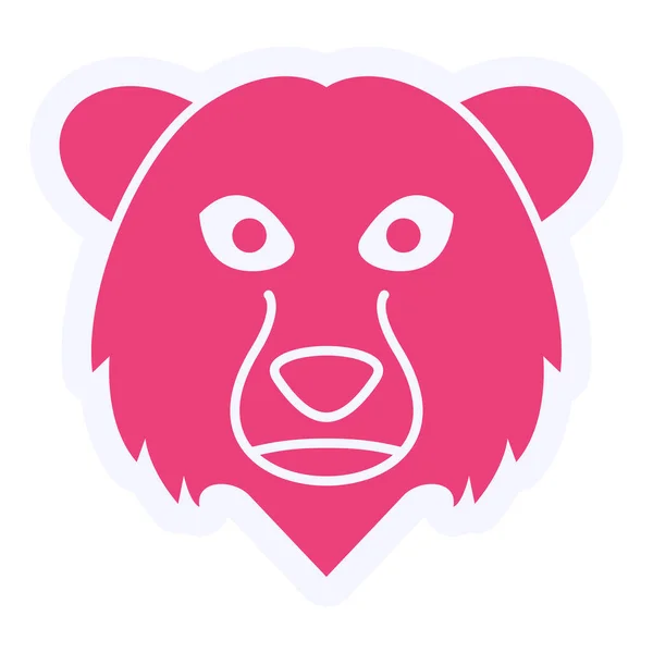 Bear Web Icon Vector Illustration — ストックベクタ