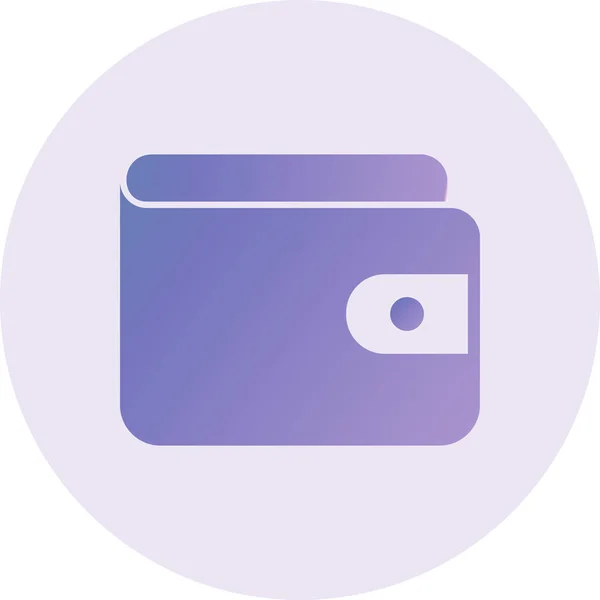 Πορτοφόλι Web Εικονίδιο Απλό Σχεδιασμό — Διανυσματικό Αρχείο