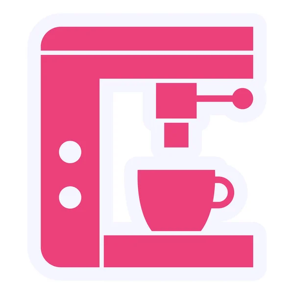 Máquina Café Icono Web Ilustración Simple — Archivo Imágenes Vectoriales