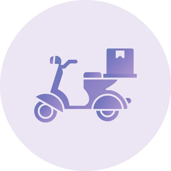 Delivery Scooter Web Icon Simple Illustration — Stock Vector