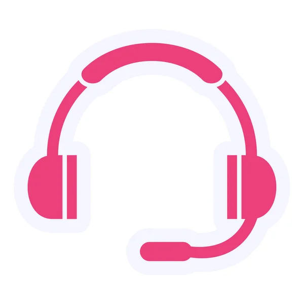 Headphones Vector Glyph Icon Design — Vector de stock