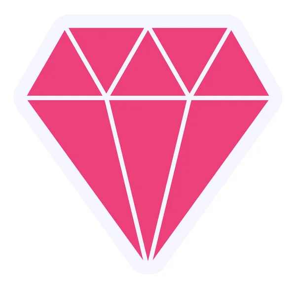 Diseño Icono Glifo Vectorial Diamante — Vector de stock