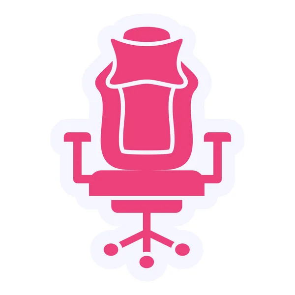 Gaming Chair Vector Glyph Icon Design — Image vectorielle