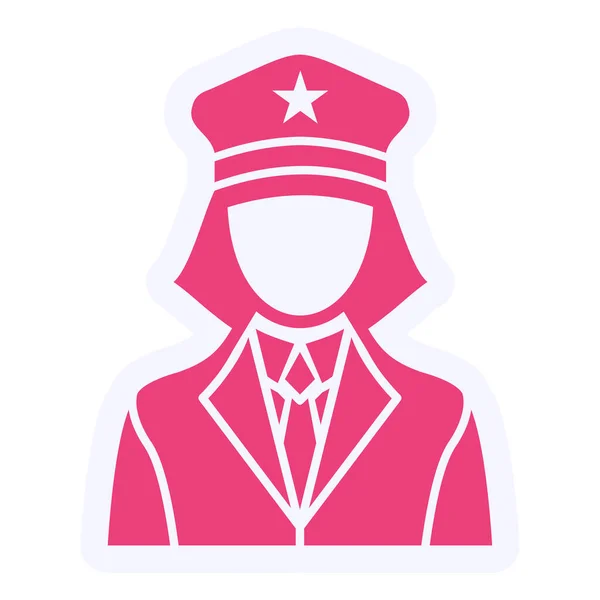 Vector Illustration Policewomen Icon — Stockvektor