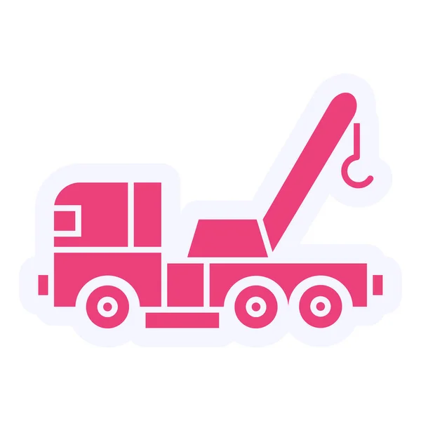 Tow Truck Web Icon Vector Illustration — Archivo Imágenes Vectoriales