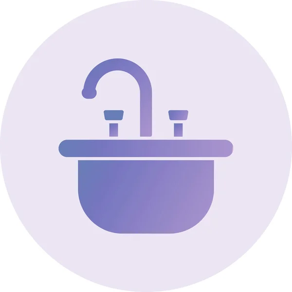 Sink Simple Web Illustration — Vetor de Stock