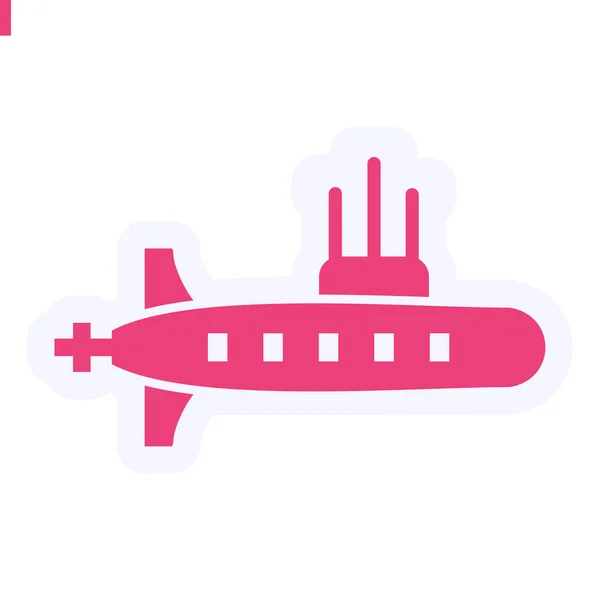 Submarine Icon Vector Illustration — Stock Vector