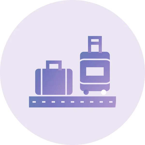 Vector Illustration Luggage Check —  Vetores de Stock