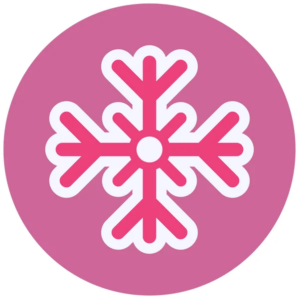 Beautiful Snowflake Web Icon Illustation — Vetor de Stock