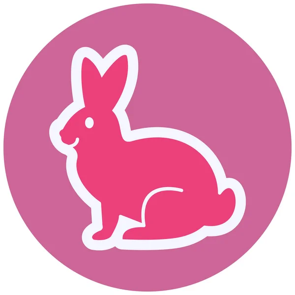 Rabbit Web Icon Vector Illustration — Stok Vektör