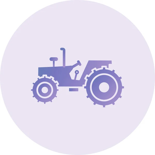 Tractor Web Icon Vector Illustration — Vector de stock