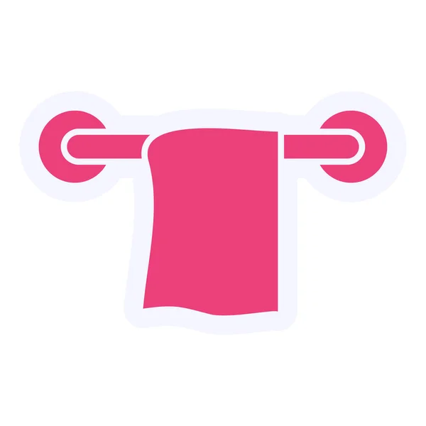 Towel Rack Web Icon Vector Illustration — Image vectorielle