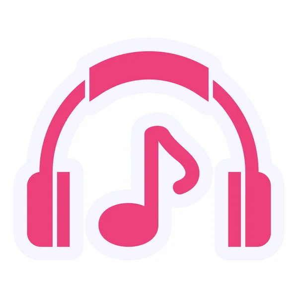 Headphones Web Icon Simple Illustration Music Maker App — Vettoriale Stock