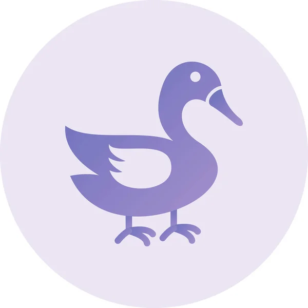 Swan Web Icon Vector Illustration — Wektor stockowy