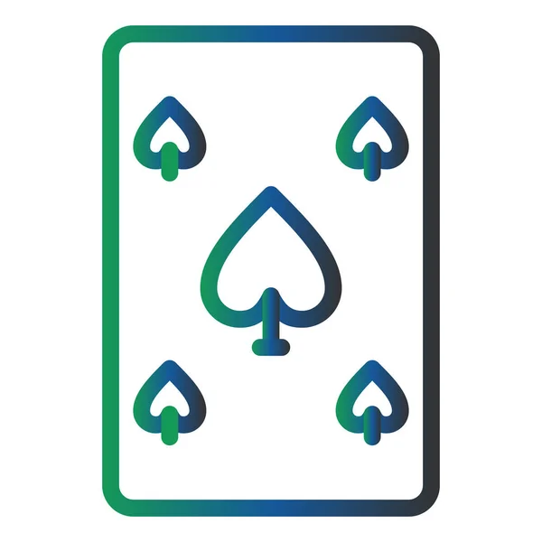 Playing Card Icon Illustration Simple Web — Stockvektor